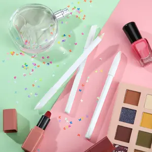 2 Pieces Nail Whitening Pencil 2-in-1 White Nail Pencil Nails Design Manicure with Cuticle Pusher