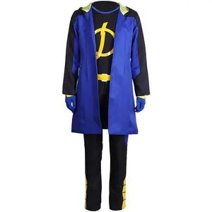 Men's Suit for Static Shock Cosplay Static Costume Full Set Adult Canival Party Fancy Dress Outfit