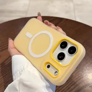 For iPhone 17 Pro Max 17 Pro 16 Pro Max 16 Pro 15 14 13 Case Jelly Magnetic 2 in 1 Matte Slim Thin Shockproof Full Protective Cover