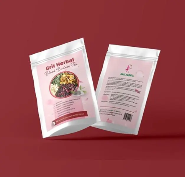 Grit Herbal Botanical Blend | 100% Natural Infusion with Hibiscus, Nettle, and Moringa | Delicious Berry Flavor
