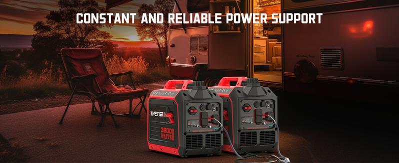 AMERISUN 3800W Portable Inverter Generator, Hurricane season, Outdoor Generator, Gas Powered, Long Runtime Gas Generator for Camping, Tailgating, Home Emergency Use, EPA Compliant(AL5035C), generators for house power