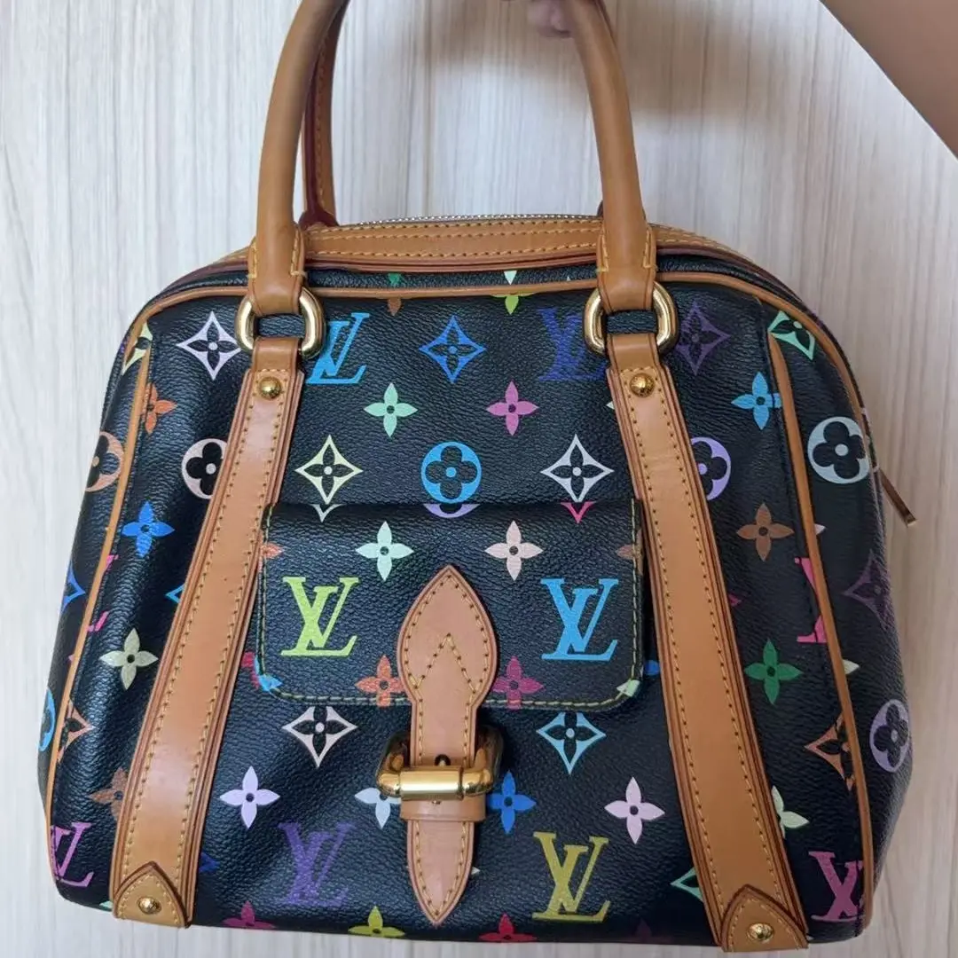 Pre-owned Louis Vuitton Black Multicolor Monogram Handbag