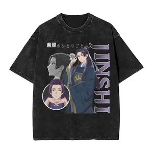 valentine shirts Cute Maomao the Apothecary 4Diaries T Shirt Hip Hop Washed Cotton High Street T-Shirts Men Women Tops Streetwear Summer Tee Shirt