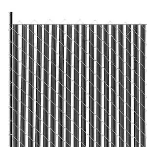 VEVOR Chain Link Fence Privacy Slats Single-Wall for 6' High Fence Bottom Lock Black