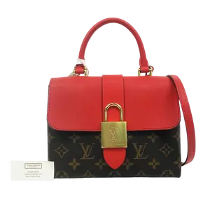 Pre-owned Louis Vuitton leather Shoulder Bags Monogram Locky BB Coquelicot JV00154 NO1