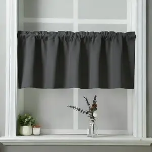 Luxurious Matte Silk Curtain Rod Pocket Window Treatment, Heat Insulating Blackout Drapes for Kitchen Living Room Bedroom, 1 Panel