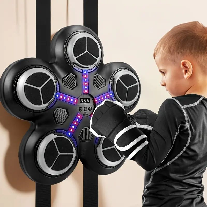 Children's Interactive Boxing Training Mat with Lights and Sound, Adjustable Speed
