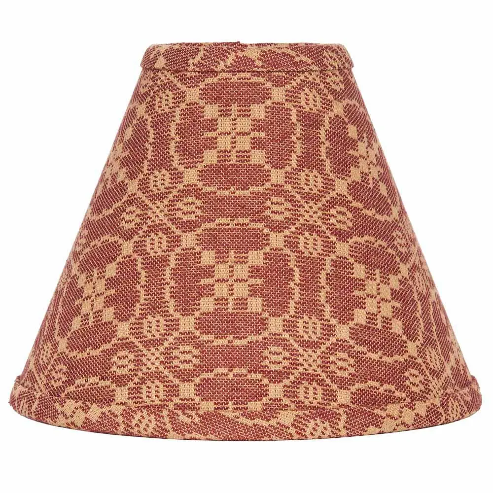 Marshfield Jacquard Lampshade 10" Regular Clip Barn Red