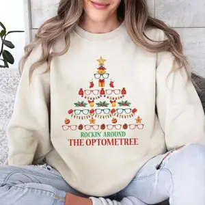 Christmas Optometry Sweatshirt, Optometree Christmas Sweatshirt, Optometrist Shirt, Christmas Gift For Optometrist, Optician Shirt