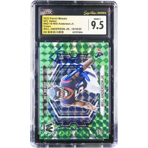 Will Anderson Jr. Houston Texans Autographed 2023 Panini Mosaic NFL Debut Mosaic Green #ND-19 CGC Authenticated Mint 9.5 Rookie Card - Fanatics Authentic Certified