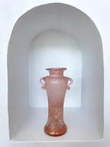 BABY PINK DOUBLE HANDLE VASE