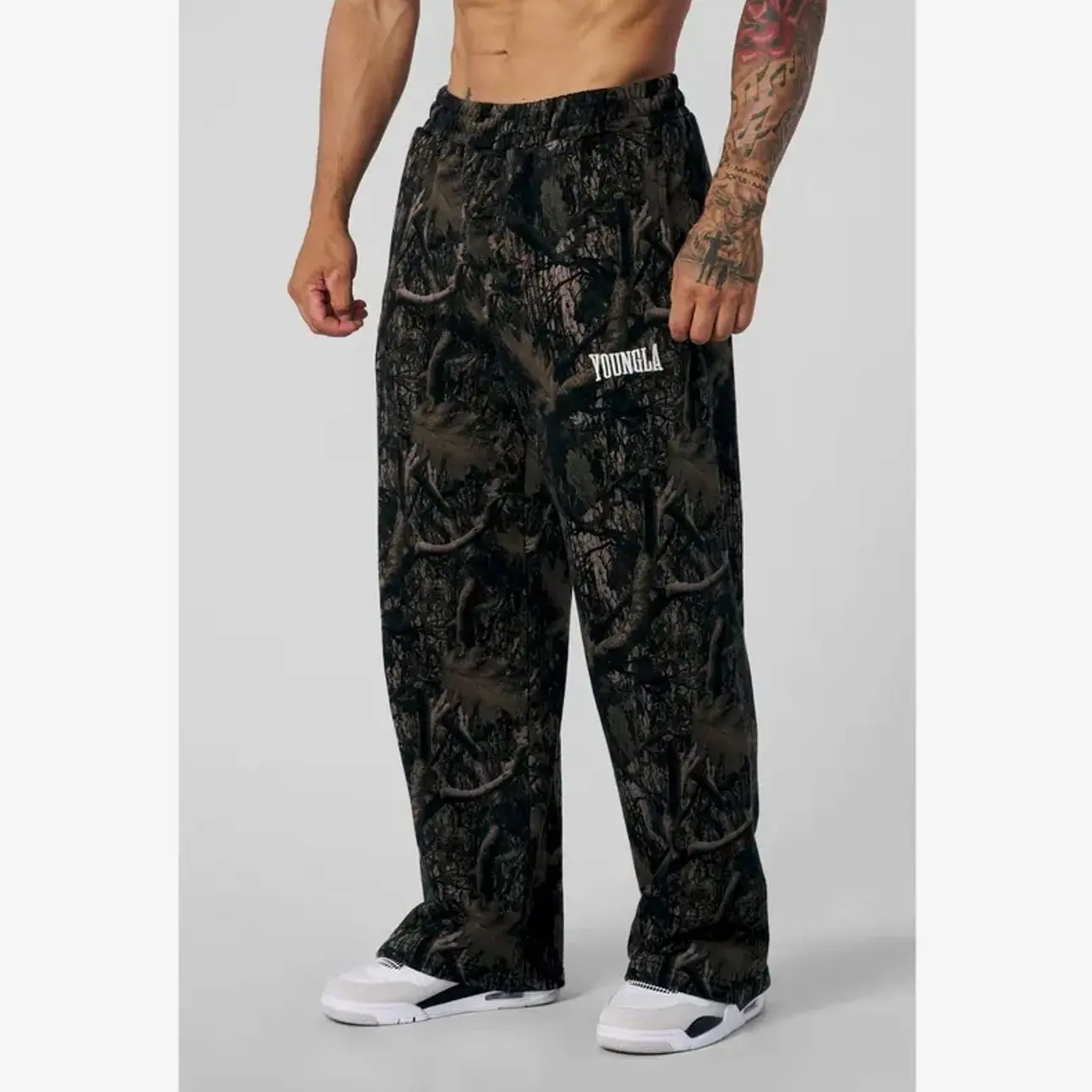 YOUNGLA Men's Oversized Sweatpants, Premium Heavyweight Fleece Joggers, Relaxed Athletic Fit, Streetwear Lounge Pants for Gym & Everyday Wear