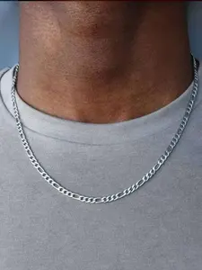 Fashionable and Popular 1pc Men Minimalist Chain Necklace for All Seasons, Stainless Steel Jewelry for Jewelry Gift and for a Stylish Look, Cuban Chain Link, Cuban Link Design