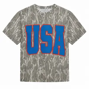 USA Camo Graphic Tee - Vintage Oversized Camouflage T-Shirt Men Women Streetwear