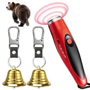 Loud Bear Bell Set to Scare Bears, Hiking for Women, Emergency Whistle and Bear Bells for Hiking, Camping, Biking, Solid Brass Bear Deterrent Hiking Gear Gifts