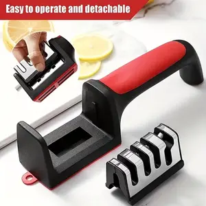 1pc - Multifunctional 4-Stage Sharpening Stone Grinder, Suitable for Quick And Easy Sharpening of Dull Knives, Suitable for Home Kitchens, Industrial And Outdoor Sharpening Stones