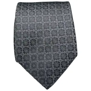 BISSE Necktie - Micro Fabric Men's Tie, Gray Patterned Men's Tie, Grey Tie