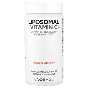 Codeage Liposomal Vitamin C+, 180 Vegetable Capsules