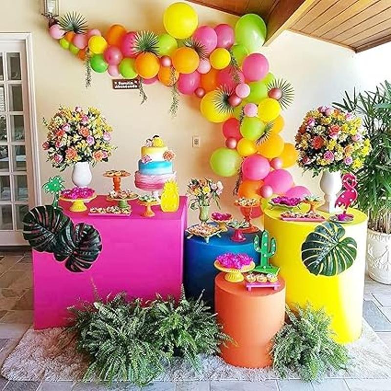 AcnA Hawaiian Party Decorations, Hawaii Balloons Decorations with Huge Flamingo Balloons,  Balloons Banner, Hawaiian Balloons for Aloha Hawaiin Theme Party Decorations Luau Beach Summer Birthday