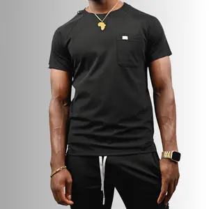 Zion Men Round Neck scrub Top