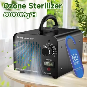 Ozone Generator, Commercial Ozone Machine Odor Removal, High Capacity 60,000mg/h, O3 Ionizer Air Purifier Deodorizer, for Home/Bedroom, And Paint Odor Removal, Timer Function