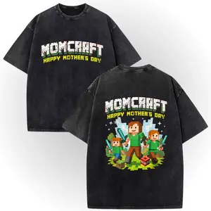 ✊🏾MOMCRAFT Vintage Washed Tee | 100% Cotton Double-Sided Crew Neck Short Sleeve, Perfect Mother’s Day Gift for Mom & Wife #PopCultureTee #100CottonTee #GraphicTee #TikTokMadeMeBuyIt #TikTokShop