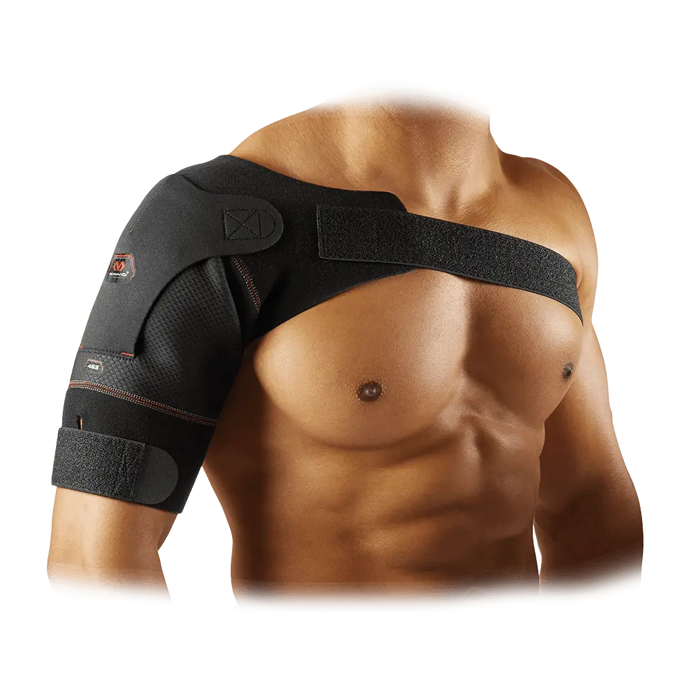 MCDAVID Adjustable Shoulder Wrap - Lightweight Latex-Free Neoprene Support Gear with Hook & Loop Closure, Cell Memory, AC Joint Compression for Pain Relief & Injury Prevention (Hand Wash Only)