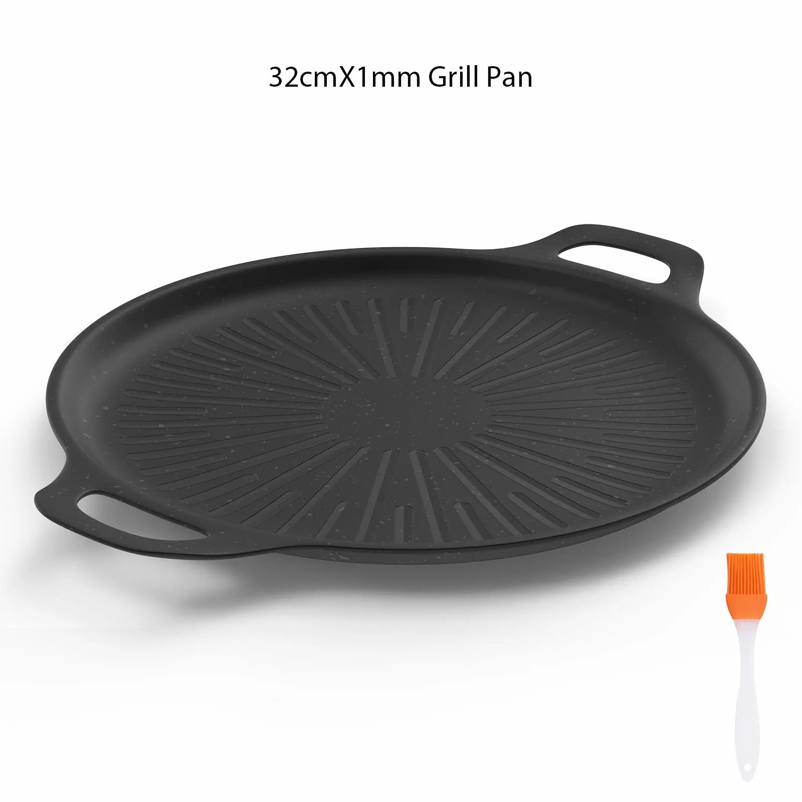 Nonstick Grill Pan, Cast Iron Pan, Durable BBQ Griddle with Even Heat, Oil Drain Groove & Double Handles. Multi-Function Induction Grill Pan, Easy Clean, Portable Camping Frying Pan for Outdoor Cooking, Family Gatherings & Restaurant Use