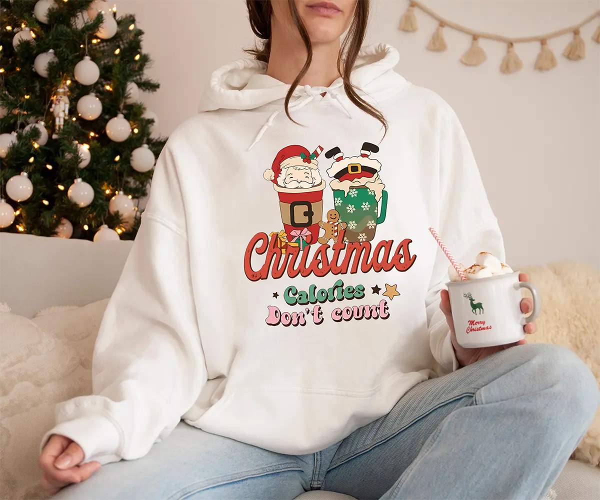 Christmas Calories Don’t Count Sweater, Holiday Cookie Sweatshirt, Funny Christmas Gift, Xmas Food Shirt, Perfect Holiday Sweater for Women