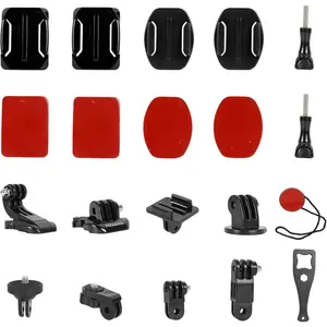 Universal Action Camera Accessory Kit for GoPro Hero 13 12 11 10 9 8 Go pro Max 2 Insta360 X5/X4/X3 DJI OSMO Action 6 5 Pro Pocket 4 3 360 Cam, Motorcycle Helmet Base Adhesive Tripod Adapter Mount