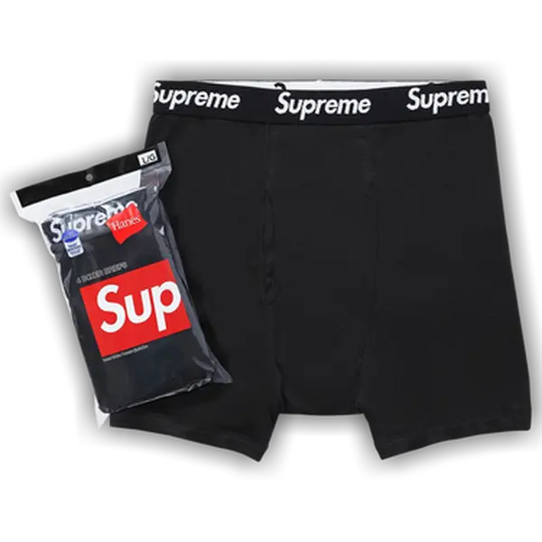 Supreme x Hanes Boxer Briefs (4 Pack) 'Black'