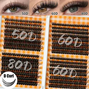 Surprise Self-Made False Eyelashes Extension, Natural Look with Dense Effect, Non-Toxic D Curl Lashes for Home Use, Eyelash Extensions