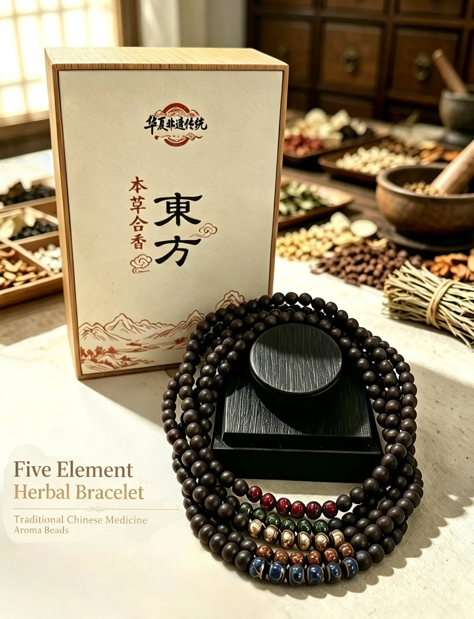 Five Elements Herbal Bracelets | Metal, Wood, Water, Fire, Earth