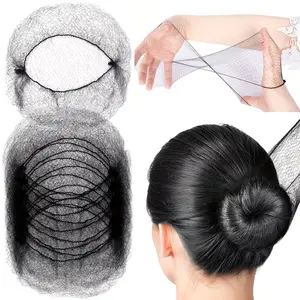Invisible Hair Nets for Bun, 23 Inch Elastic Edge Mesh, Ideal for Women & Girls, Perfect for Ballet Dance & Stewardess Use