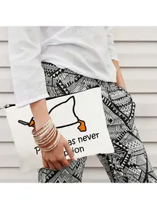 Funny Goose Pattern Cosmetic Bag Makeup Bags Cute Travel Bag Birthday Gifts Friend Gifts For Women, Travel Essential Lightweight Makeup Organizer, Versatile Coin Purse