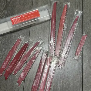 HYCHIKA 32 Reciprocating Saw Blade Set Metal Wood Cutting Saw Blades with Organizer Case  Hand Tools Heavy Duty Industrial Hardware High Quality Steel