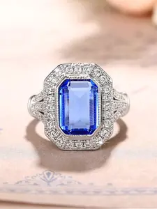 1 PC Gorgeous Cubic Zirconia Ring For Women For Wedding Engagement Party Jewelry Valentine's Day Gift