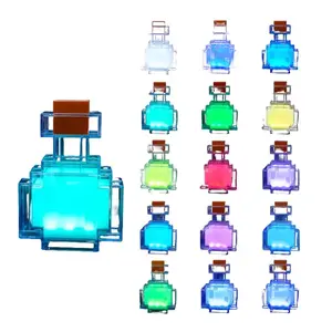 Potion Bottle Light 15Color Changing LED Table Lamp for Bedroom Desk Living Room Playroom Home Decor Ideal Video Game Gifts Mood Light Versatile Usage