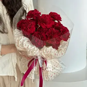 20pcs Premium Pear Paper Gift Wrapping Paper, Elegant Bow Design, Rose Flower Pattern, Perfect for Birthday, Wedding, Party, Graduation, Mother's Day, Gift Decoration