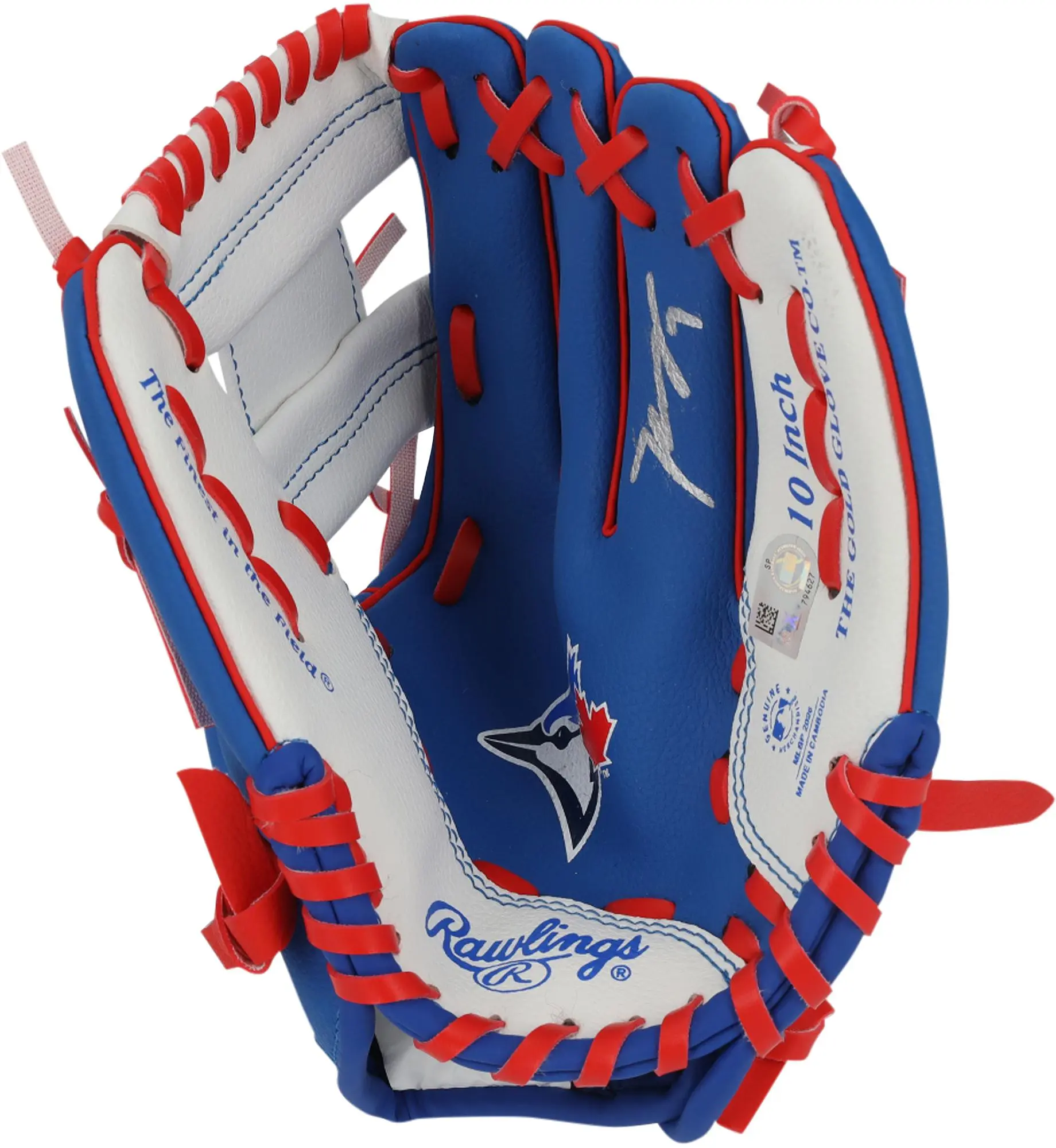 Kazuma Okamoto Toronto Blue Jays Autographed Rawlings 10" Collectible Team Logo Glove - Fanatics Authentic Certified - MLB Memorabilia