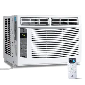 Garvee 6000 BTU Window Air Conditioner, Cools up to 250 Sq. Ft., Energy Saving Window AC Unit with Remote & App Control & Timer Function & Easy Install Kit, Perfect for Small Bedroom, Living Room