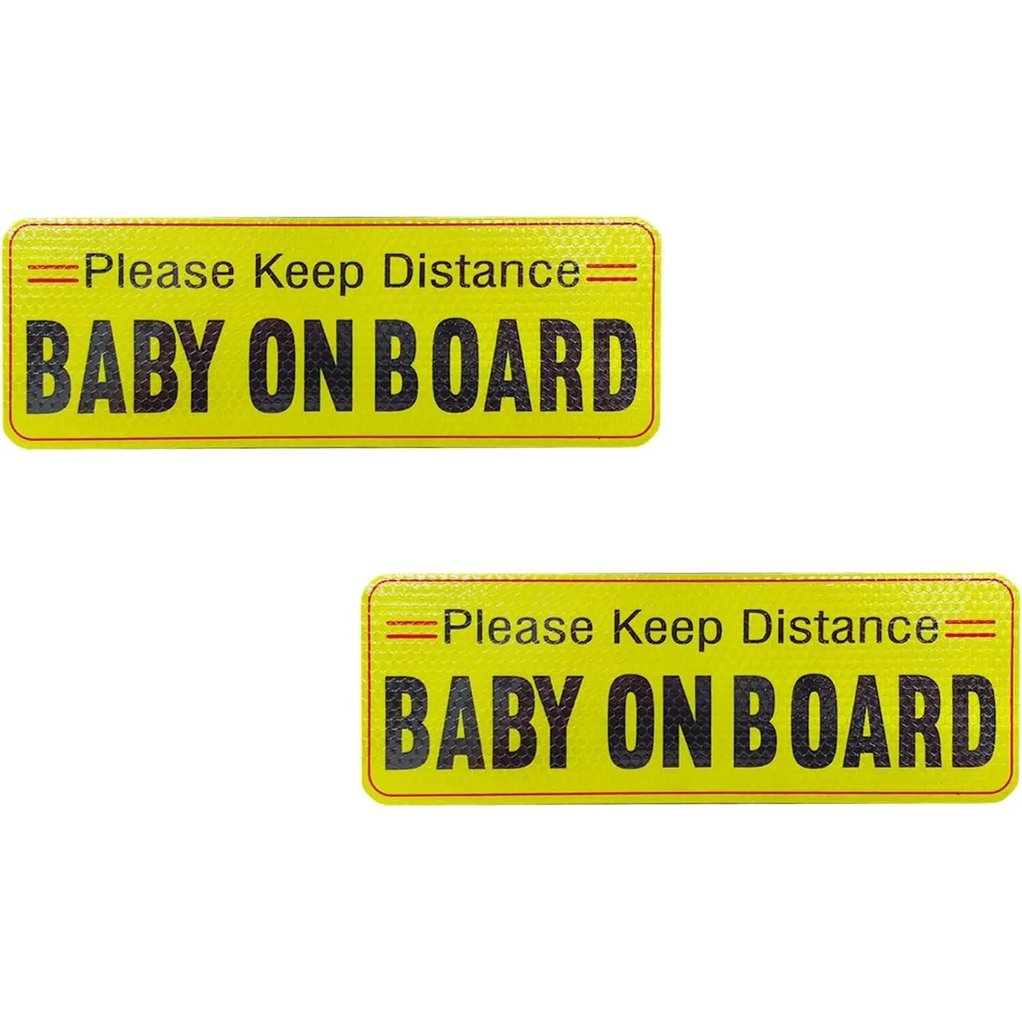Baby on Board Car Magnet, Night Reflective Safety Warning Signs | 2PCS Waterproof Reusable Baby on Board Magnetic Sticker, Car Door and Bumper Sign