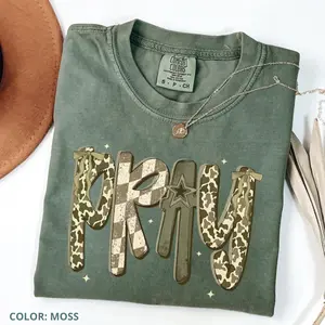Comfort Colors Christian Pray TShirt, Camo Bible Verse T-Shirt, Jesus Tee, Faith Based Gift, Religious, Inspiring Quote, Inspirational Scripture, Religious Faithful Tee
