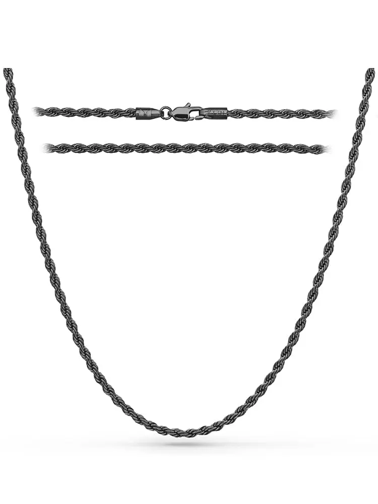 RTZN Black Rope Chain (3mm)