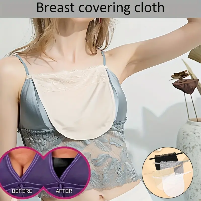 3/7Pack Women's Solid Color Anti-Exposure Panel Bra Inserts, Seamless Nipple Cover Pads, Bra Liners with No Show Design