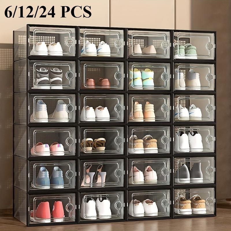 2026 Shoe Display Rack Shoe Storage Cabinet, Shoe Box | 6/12/24 Pack ...