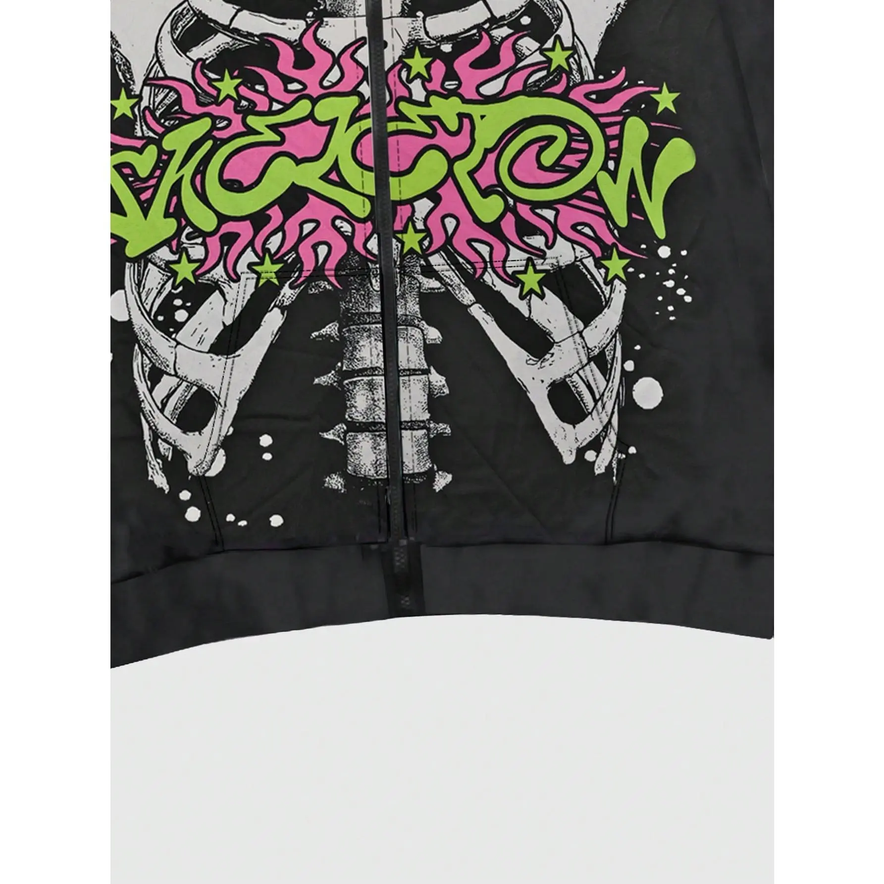 Men's Y2k Graphic Zip Up Hoodie Sweatshirt Gothic Long Sleeve