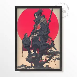 (Poster)Sasuke Uchiwa Poster Anime Vintage Wall Art, Gift for Maang Fans
