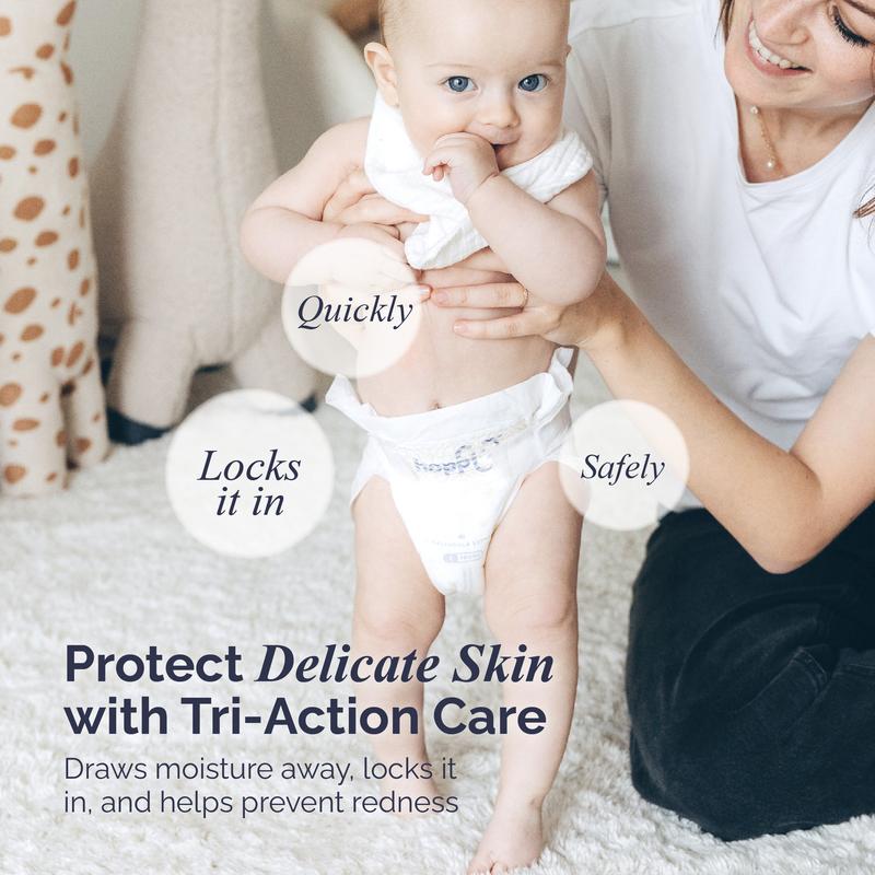 Hoppi 360° Waistband Potty Training Pants | Size 5 Pull Up Diapers (27-38 lbs) | Ultra Soft Hypoallergenic for Sensitive Skin | Absorbent Overnight Leak Protection, 32 Count