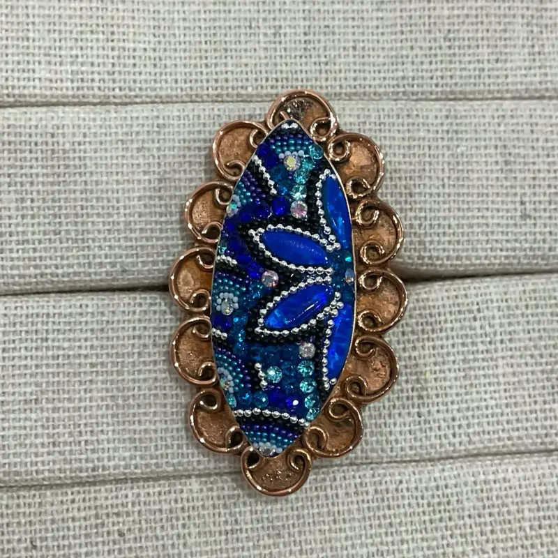 Anillos Cobre Azul Rey